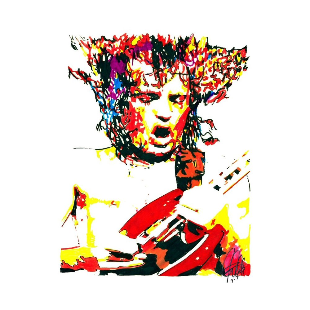 Angus Young ACDC Guitar Rock Music Poster Print Wall Art 11x17